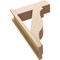 Ekena Millwork 7 1/2-in W x 22-in D x 34-in H Funston Block Rough Cedar Woodgrain TimberThane Outlooker, Primed Tan OUTUR075X22X34FST44RCPR - alternate 4